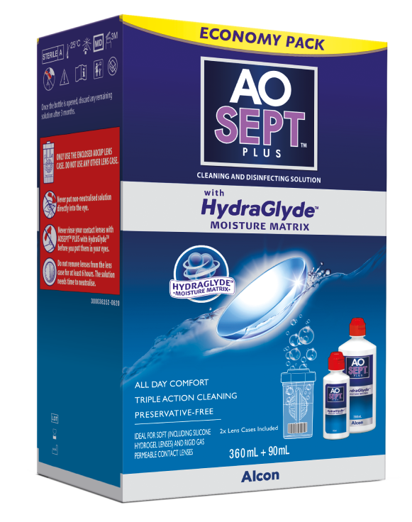 Aosept Plus® With Hydraglyde™ Cleaning And Disinfection Solution Myalcon Au And Nz 6956